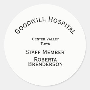 Adesivo Redondo Personalizar quatro linhas de texto em branco