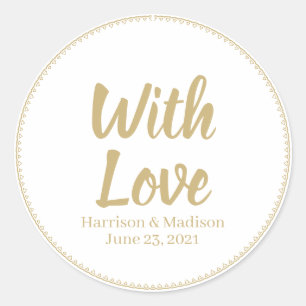 Adesivo Redondo personalizar texto Favoritos de presente de casame