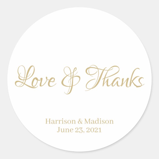 Adesivo Redondo personalizar texto Favoritos de presente de casame (Frente)