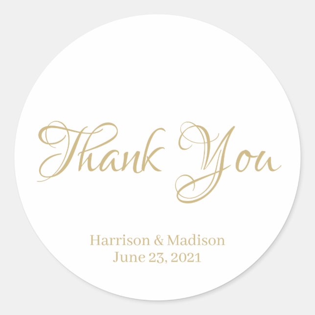 Adesivo Redondo personalizar texto Favoritos de presente de casame (Frente)