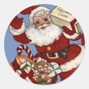 Adesivo Redondo Personalizar um Cartão de Natal