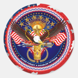 Adesivo Redondo Personalizar Veterano Editar e Alterar a cor de fu