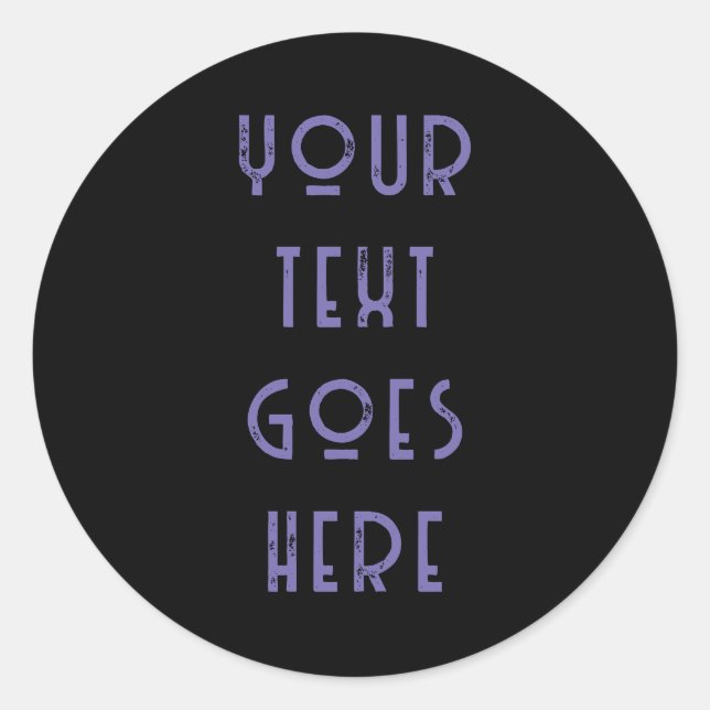 Adesivo Redondo personalizável alterar o texto aqui em texto pesso (Frente)