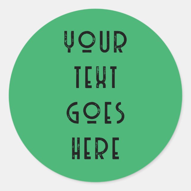 Adesivo Redondo personalizável alterar o texto aqui em texto pesso (Frente)