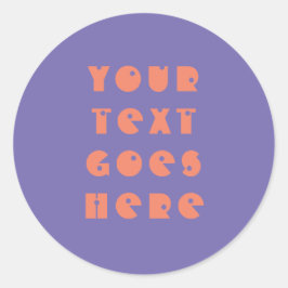 Adesivo Redondo personalizável alterar o texto aqui em texto pesso