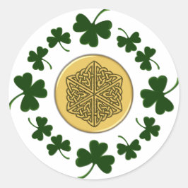 Adesivo Redondo PERSONALIZÁVEL! Camrochas - Dourada Célula Irlande