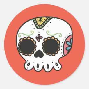 ADESIVO REDONDO PERSONALIZÁVEL DO SKULL STICKER