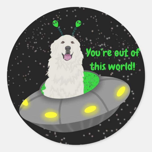 Adesivo Redondo Personalizável Você está fora deste mundo! (Frente)