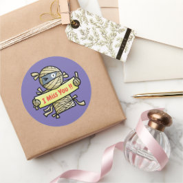 Adesivo Redondo Personalize a múmia Miss You Round Sticker