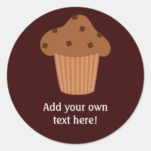Adesivo Redondo Personalize este gráfico do muffin da