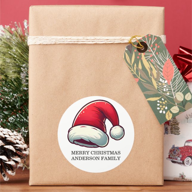 Adesivo Redondo Personalize Jolly Brain Warmer Greeting Card (Feriado)