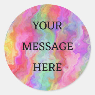 Adesivo Redondo Personalize o seu próprio Rainbow Stickers