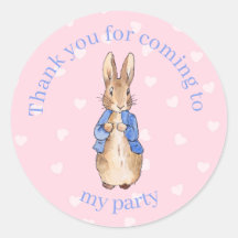 Personalize Peter o Chá de fraldas do coelho Obrig