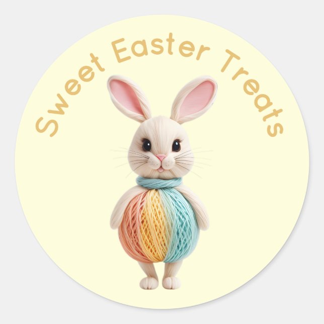 Adesivo Redondo Personalized Bakery Favor Label, Cute Colorful  (Frente)