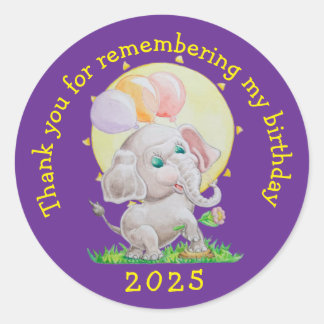 Adesivo Redondo Personalized Children's Birthday Stickers 