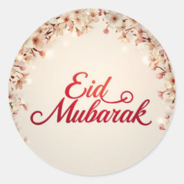Adesivo Redondo Personalized Eid Mubarak Muslim Classic 
