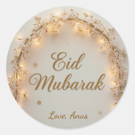 Adesivo Redondo Personalized Eid Mubarak Round Stickers