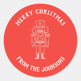 Adesivo Redondo Personalized Family Name Merry Christmas Prince
