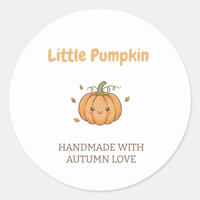 Adesivo Redondo Personalized Little Pumpkin Baby Blanket (Frente)