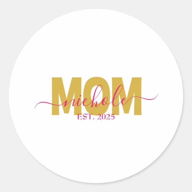 ADESIVO REDONDO PERSONALIZED MOM TO BE (Frente)
