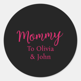 Adesivo Redondo Personalized Mommy 