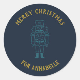 Adesivo Redondo Personalized Name Merry Christmas Prince