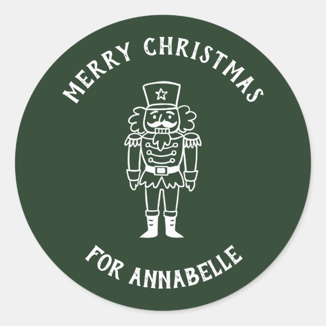 Adesivo Redondo Personalized Name Merry Christmas Prince (Frente)