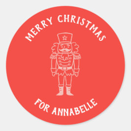 Adesivo Redondo Personalized Name Merry Christmas Prince