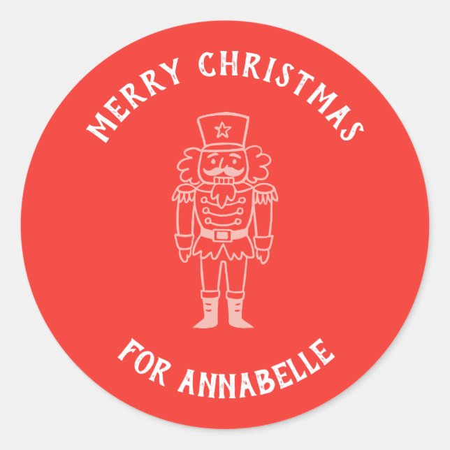 Adesivo Redondo Personalized Name Merry Christmas Prince (Frente)