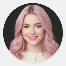 Adesivo Redondo Personalized Photo Sticker Custom Picture Design 