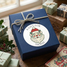 Personalized Santa Gift Label Sticker  Custom Name