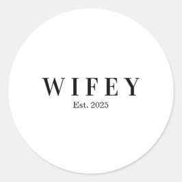 Adesivo Redondo personalized wifey anniversary gift