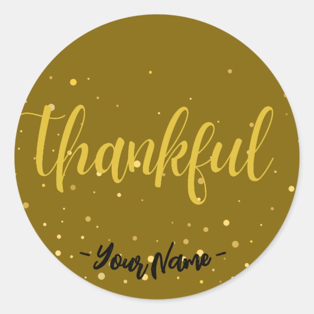 Adesivo Redondo Personiz Glamorous Gold bolinhas Sticker (Frente)