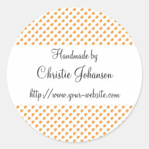 Adesivo Redondo Perto - design Handmade dos corações