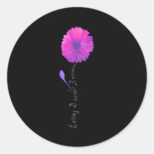 Adesivo Redondo Perturbação alimentar Anorexia Bulimia Sensibiliza