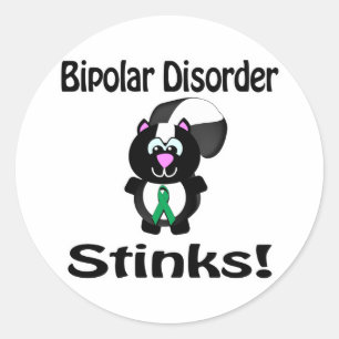 Adesivo Redondo Perturbação Bipolar Cheira a Design de Sensibili