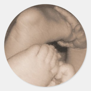 Adesivo Redondo Pés do bebê