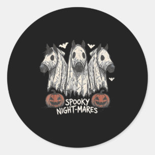 Adesivo Redondo Pesadelos Noturnos de Soky Halloween Cavalo Fantas
