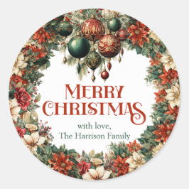 Adesivo Redondo Pesados bolas ornamentais vitorianas lavandas