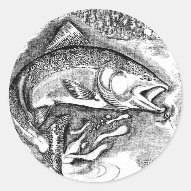 Adesivo Redondo Pesca (Frente)