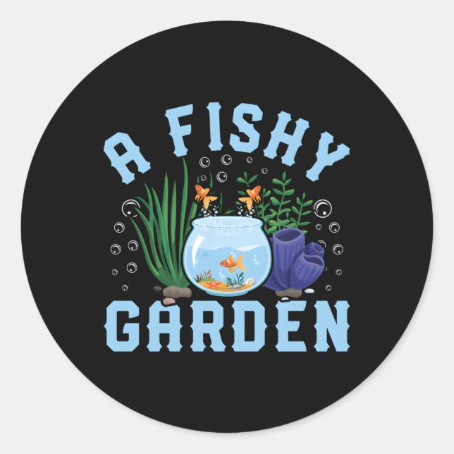 Adesivo Redondo Pesca Aquascaper de Aquascaper de Jardim da Pesca (Frente)