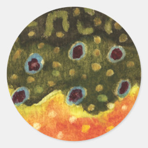 Adesivo Redondo Pesca com mosca