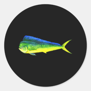 Adesivo Redondo Pesca de Mahi Fish Mahi Mahi Pescado