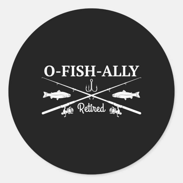 Adesivo Redondo Pesca De Retireto Com O-Fish-Ally (Frente)