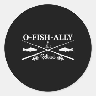 Adesivo Redondo Pesca De Retireto Com O-Fish-Ally