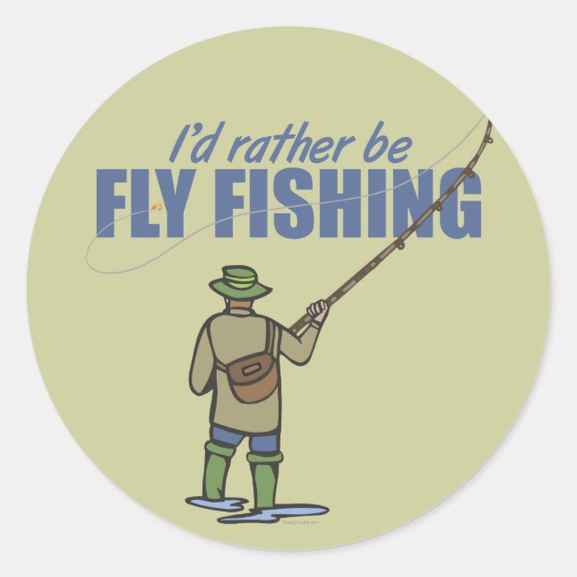 Adesivo Redondo Pesca de sobrevoos (Frente)