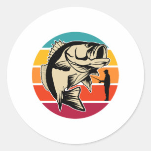 Adesivo Redondo Pesca do hobby