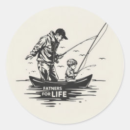 Adesivo Redondo Pesca em conjunto: uma obrigação de Eterno