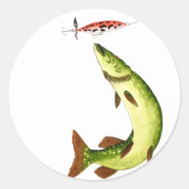Adesivo Redondo Pesca Pike