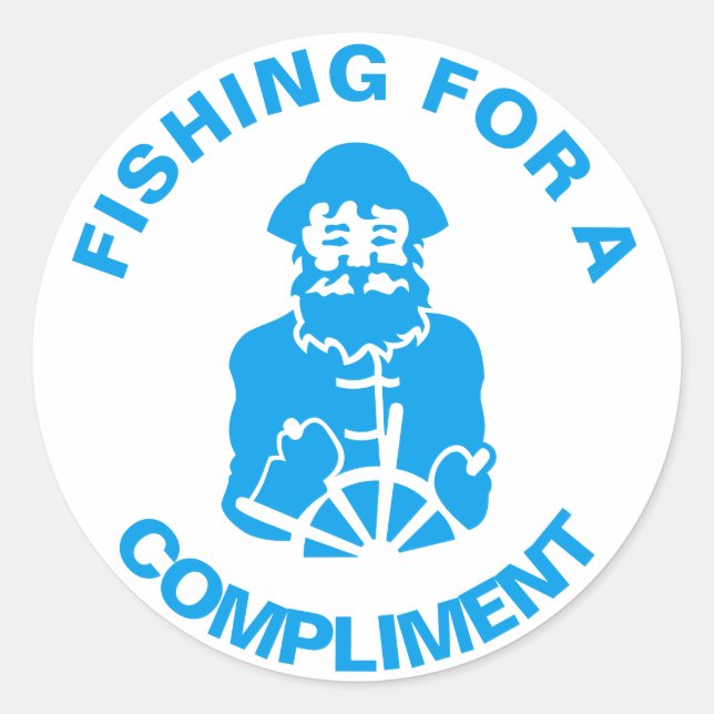 Adesivo Redondo Pesca por um cumprimento (Frente)